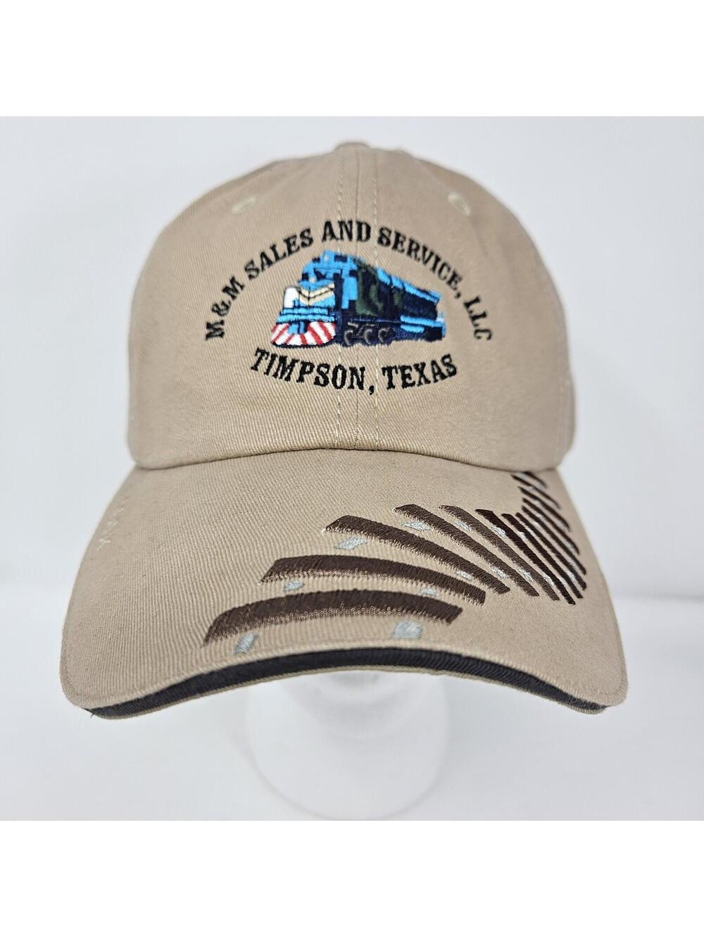 M&M Sales And Service Timpson, Texas Railroad Construction Adjustable Brown Cap
